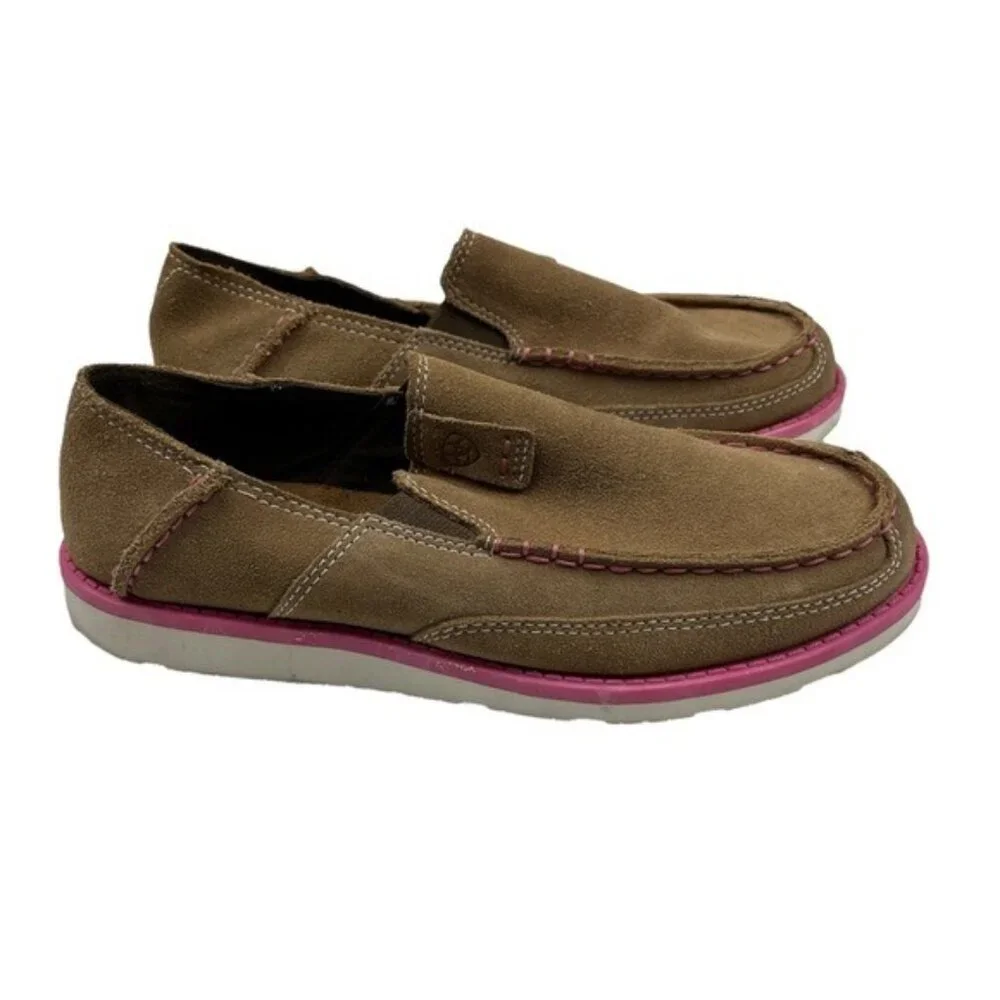 Ariat Big Kids' Cruiser Slip-on Shoe Dirty Taupe Suede Size 4.5